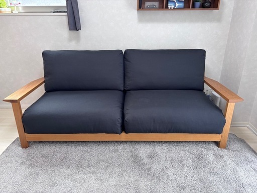 【無印良品】3シーター幅広200cm購入価格13.8万円 ソファ&オットマン（カバー付）約11万円OFF：83%引き