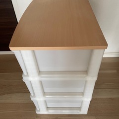 木目調天板プラスティック製衣装ケースの画像