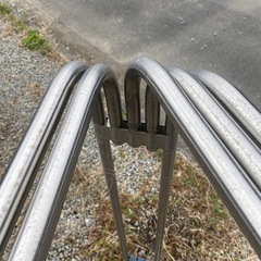 ステンレス　物干し　布団干し　5連　布団干し台　折り畳みの画像