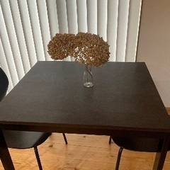 IKEAダイニングテーブル（椅子2脚付）の画像