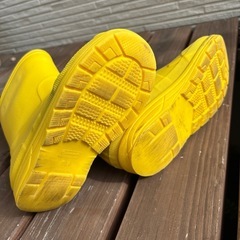 子供長靴雨靴19.0黄色コールマンColemanの画像