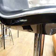 ①カウンターチェア 回転チェア 昇降付き 高さ調整 高さ89～105cm 椅子 イス ブラック 黒 札幌市 厚別区の画像