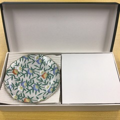(未使用)箱付き、美濃焼　和光園　銀彩華　銘々皿5枚組　取り皿、小皿、中皿の画像