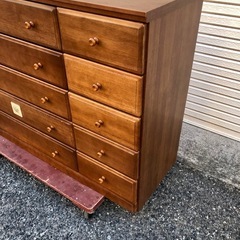木製 5段 チェスト 整理箪笥 天然木 全国家具工業連合会　タンス  の画像