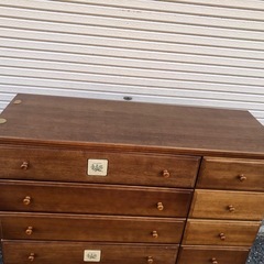 木製 5段 チェスト 整理箪笥 天然木 全国家具工業連合会　タンス  の画像
