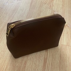 【新品】茶色 革ポーチの画像