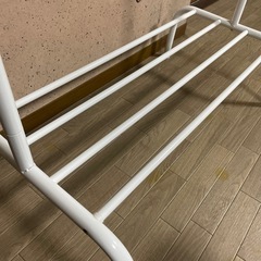 ハンガーラック　ホワイト　洋服掛け　収納　の画像