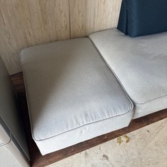 無料　LOWYA コンパクトソファ　オットマン　二人がけの画像