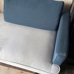 無料　LOWYA コンパクトソファ　オットマン　二人がけの画像