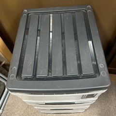 クローゼット深型チェスト3段　ブラック　収納ケース　衣装ケース　の画像