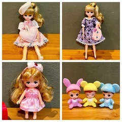 リカちゃん マキちゃん　三つ子　着せ替え人形 洋服 ドール　小物　アクセサリー　シューズ　靴　くつ　ランドセルセット　まとめ売り　女の子　小学生　小学校　ランドセル　3つ子　赤ちゃん　あかちゃん　女の子　人形遊び　ドール　着せ替え人形　おままごと　ままごと　洋服　アクセサリー　シューズ　靴　タカラトミー　の画像