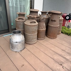 レトロミルク缶　　まとめ売り9缶の画像