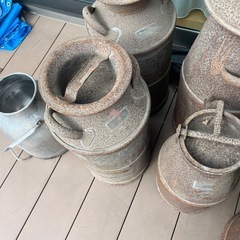 レトロミルク缶　　まとめ売り9缶の画像