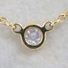 NR78　hm11666tm 【Tiffany&Co.】 エレサペレッティ　バイザヤード　ネックレス　Au750　K18YG　1.8gの画像