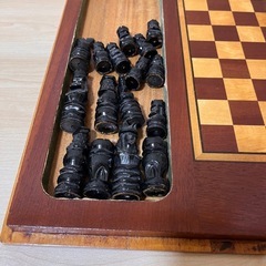 ヴィンテージ ロシア土産 木製チェス ジャンク品の画像