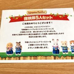 開封・保管品 非売品 シルバニアファミリー 探検隊5人セット ウサギ/リス/クマ/トイプードル/メイプルネコ 限定品 レア 札幌 北20条店の画像