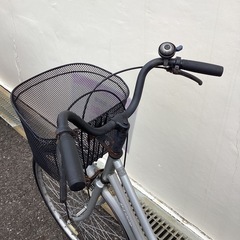 🚲店頭在庫40台🚲26インチ自転車🚲シルバー🚲K6D09677🚲No346の画像