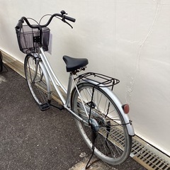 🚲店頭在庫40台🚲春日市🚲26インチ自転車🚲26インチ🚲シルバー🚲 SＳG838619🚲No340の画像