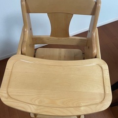 ハイローチェア　木製の画像