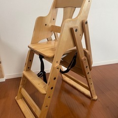 ハイローチェア　木製の画像
