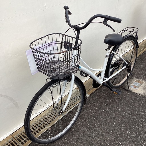 ?店頭在庫40台?春日市?26インチ自転車?26インチ?白色?A21 AＥ17643?No349