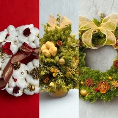 クリスマスリース＆ツリーのワークショップの画像