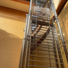 【伸縮】シンク上ステンレス製水切りかご[日本製] ＜２段＞の画像