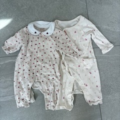 サイズ70長袖ロンパース、スリーパーなど9点の画像