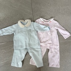 サイズ70長袖ロンパース、スリーパーなど9点の画像