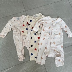 サイズ70長袖ロンパース、スリーパーなど9点の画像