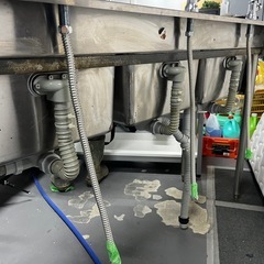 【🤩手洗い場に‼️】Maruzenステンレス3口流し台の画像