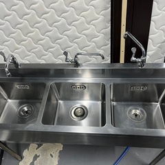 【🤩手洗い場に‼️】Maruzenステンレス3口流し台の画像