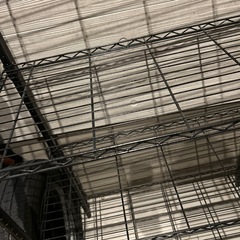 【シルバー▶︎ブラックに塗装済】4段スチールラック　の画像