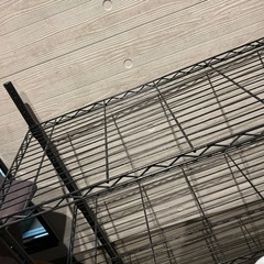 【シルバー▶︎ブラックに塗装済】4段スチールラック　の画像