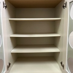 激安家具!! ミニキャビネット 食器棚 収納棚 白家具の画像