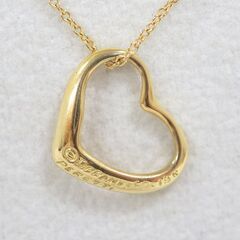 NR79　ok06335tm 【Tiffany&Co.】 オープンハートネックレス　K18　イエローゴールド　の画像