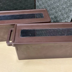 ２個メディアコンテナ451　マルチ収納　CD  DSソフト　ブラウン茶色  inomataイノマタ化学の画像