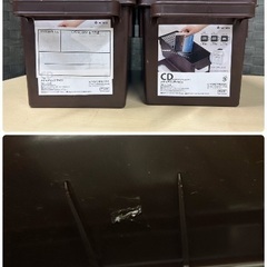 ２個メディアコンテナ451　マルチ収納　CD  DSソフト　ブラウン茶色  inomataイノマタ化学の画像