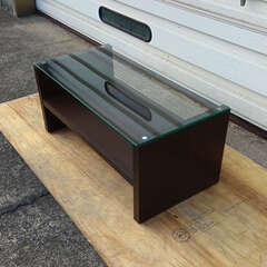 【木更津市民限定】ガラスローテーブル（2511-23）の画像