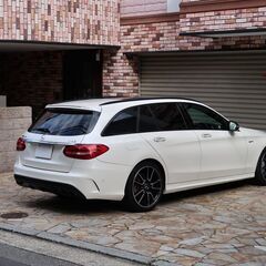 検査8年1月AMG C43 4MATIC ステーションワゴン 367PS/クランベリーレッドレザー/Burmesterサウンド/12.3インチナビ/地デジ/バックカメラ/ETCの画像