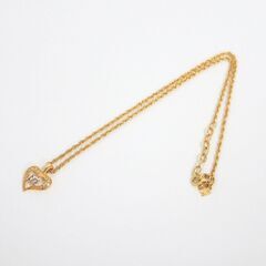 NR80　kr16798tm 【NINA RICCI】 ペンダント・ネックレス NRロゴ　ゴールド×シルバー　GP×クリスタルの画像