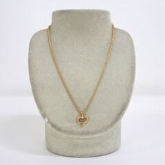 NR80　kr16798tm 【NINA RICCI】 ペンダント・ネックレス NRロゴ　ゴールド×シルバー　GP×クリスタルの画像