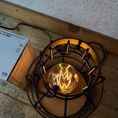 40w　アイアン製 テーブルランプ　インテリア　LEDファラメント付き　E26の画像