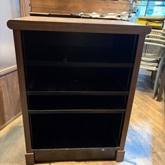 店舗カウンター　ブラウン木目　の画像