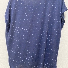 レディース半袖 水玉紺色 Mサイズの画像