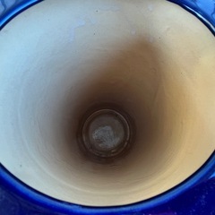 B2111◇傘立て◇陶器製◇青色◇和風の画像