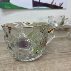 ガラスティーカップ３個セットの画像