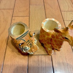動物　ペン立ての画像