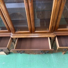 【ドリーム川西店御来店限定】☆ジモティー見たよ♪割引☆アンティーク家具　カップボード／クリーニング済み【2125560000033317】の画像