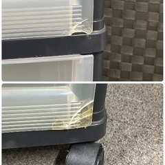 キャスター付き衣類収納チェスト　3段　ブラック　衣装ケース　クローゼット　押入れの画像